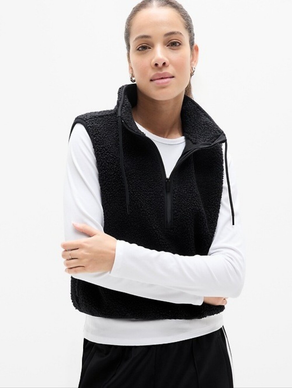 Athleta In The Clouds 1/4 Zip Vest Size SP